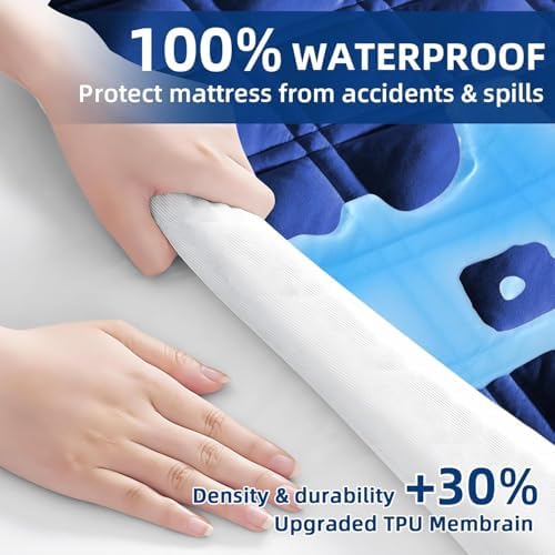 Cal King Mattress Protector Waterproof, Fitted Deep Pocket 8"-21" - Image 3