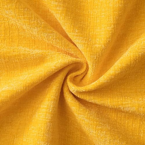 MIULEE Soft Chenille Throw Pillow Covers Goose Yellow 20x20 Inch Pack of 2 - Image 2