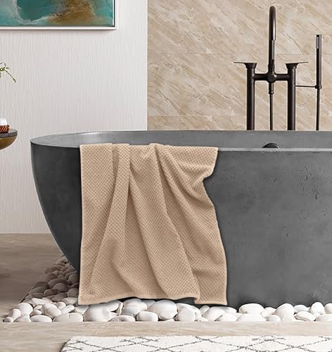 COTTON CRAFT Euro Spa Waffle Weave 6 Piece Towel Set - 100% Cotton - Linen - Image 6