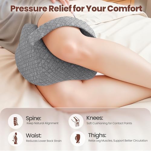 Memory Foam Knee Pillow for Side Sleepers - Image 3