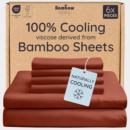 Bambaw 100% Viscose Derived from Bamboo Sheets Queen Size – 6pcs Queen Sheet by Bambaw