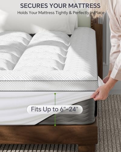 3 Inch King Mattress Topper Viscose Thick Pillow Top Mattress Pad - Image 5