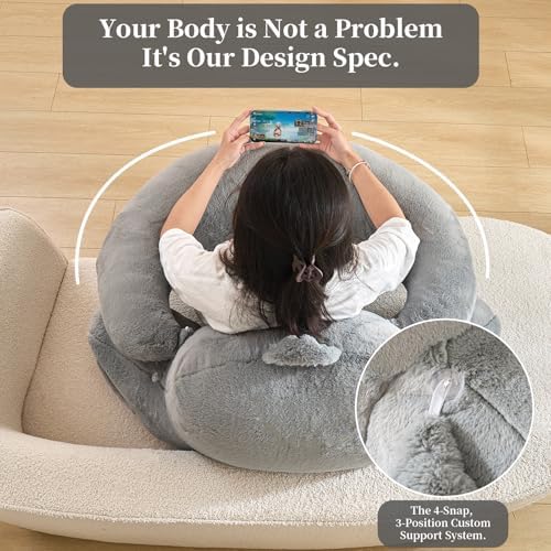 17" Reading Pillow for Bed, U Shaped Arm & Elbow Support - Image 4