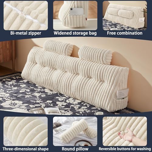 Rycwola Faux Fur Headboard Pillow - Image 5