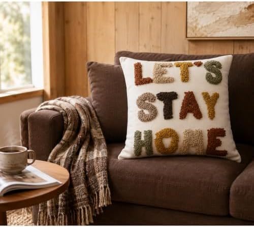Boho Throw Pillow Covers 18x18 Tufted Fall Home Decor - Image 2