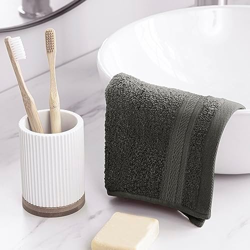 Towel and Linen Mart 100% Cotton - Wash Cloth Set - Pack of 4, Quick Dry, Luxurious, Highly Absorbent and Soft Feel Premium Spa & Hotel Perfect for Daily Use (12 X 12 Grey) - Image 2