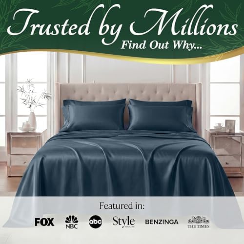 DECOLURE 100% Viscose Derived from Bamboo Sheets Twin Size, Luxury 4 Pc Set - Image 5
