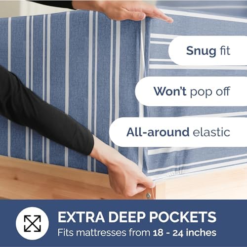 CGK Linens Extra Deep Split King Fitted Sheet Only - Image 2