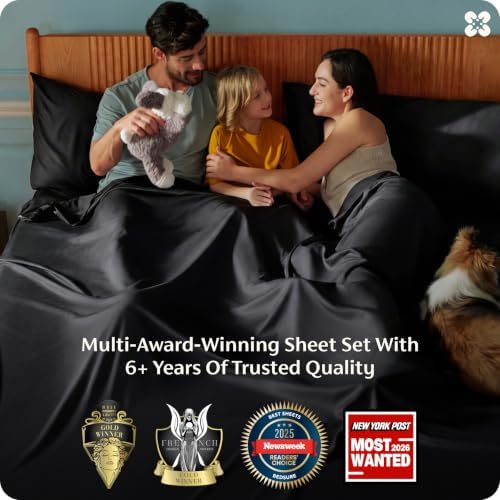 Bedsure PureWoven 100% Rayon Derived from Bamboo, King Size Sheets Set - Image 4