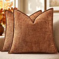 decorUhome Chenille Decorative Throw Pillow Covers 26x26 Set of 2 by decorUhome