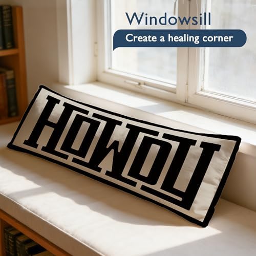 Black and Beige Howdy Western 20x54 Body Pillow Cover, Western Home Room Decor - Image 3