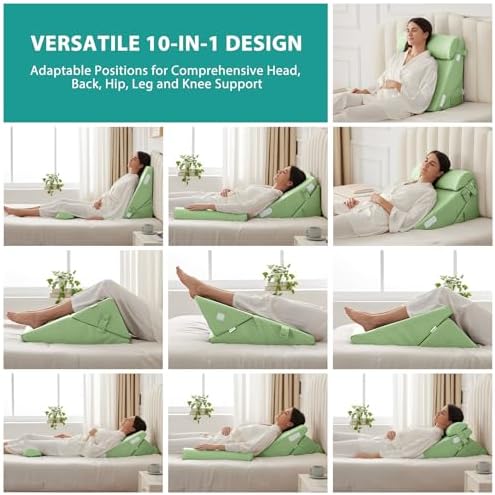 Bedluxe Wedge Pillow Set for After Surgery, Orthopedic Bed Wedge - Image 2