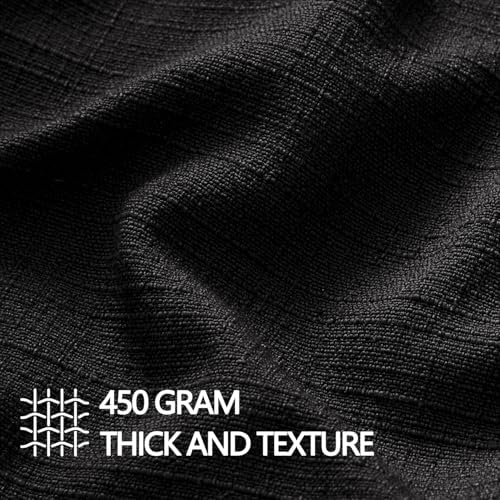 MIULEE Thick Textured Decorative Throw Pillow Covers 20x20 Inch Black - Image 2