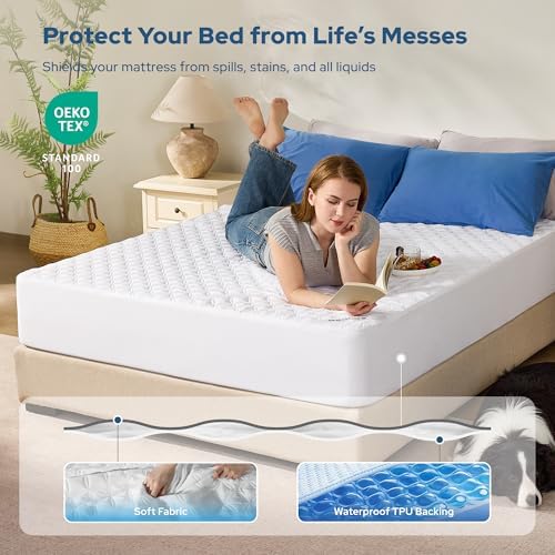 BEDLORE 2 Pack Waterproof Mattress Protector, Queen Size Mattress Pad - Image 3