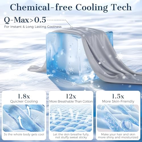 Cooling Pillow Cases 2 Pack King Size Cooling Pillowcases - Image 2