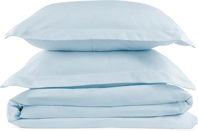 PeachSkinSheets 1500tc Level of Softness Soft Cooling Duvet Cover Set | King/Cali King Size - Beach Blue