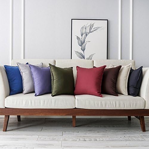 Jeanerlor Set of 2 Decorative 26"x26" Cotton Linen Chair Throw Pillow Case Green - Image 6