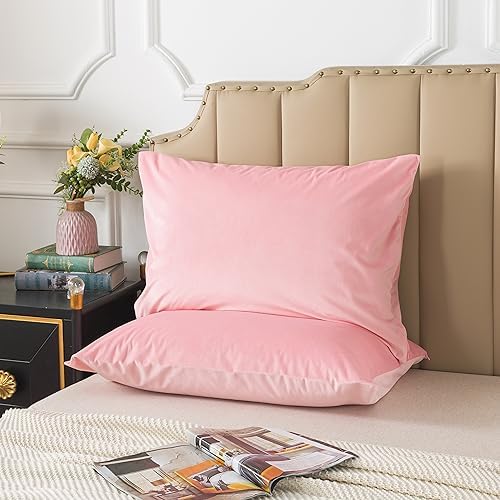 H HOUSEHOLD Set of 2 Velvet Queen Size Pillowcase, Soft and Cozy Luxury Fuzzy - Image 2