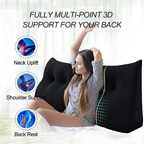 WOWMAX Headboard Pillow Full Wedge Reading Pillow - Image 2