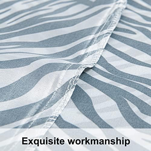NTBAY Queen Satin Zebra Printed Pillowcases - Image 2