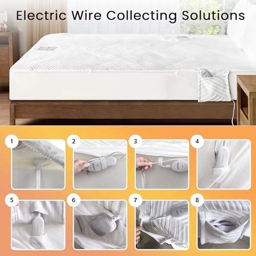 Electric Heated Mattress Pad Twin Size Single Control Bed Warmer, Deep Pocket - Image 5