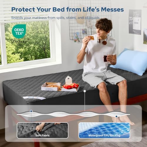 BEDLORE Waterproof Twin Mattress Protector, Deep Pocket Fit - Image 3