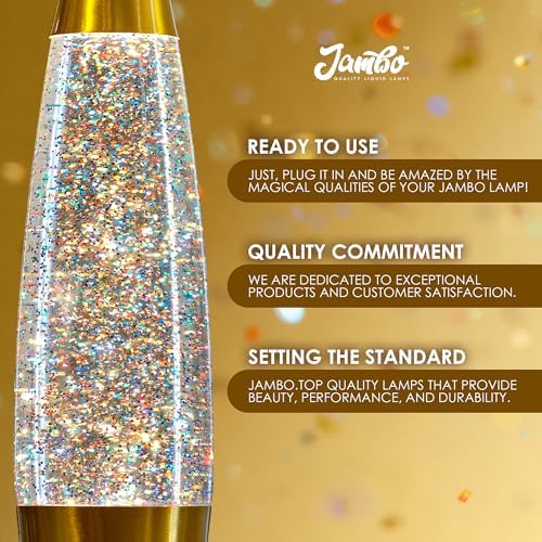 Jambo 16-Inch Rainbow Glitter Lamp I Beautiful Liquid Lamp I Entertaining for Adults and Kids I Perfect Holiday Gift - Image 3