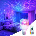 OUTON Ocean Wave Projector Light Bulb with Remote, 16-Color RGB LED Water by OUTON