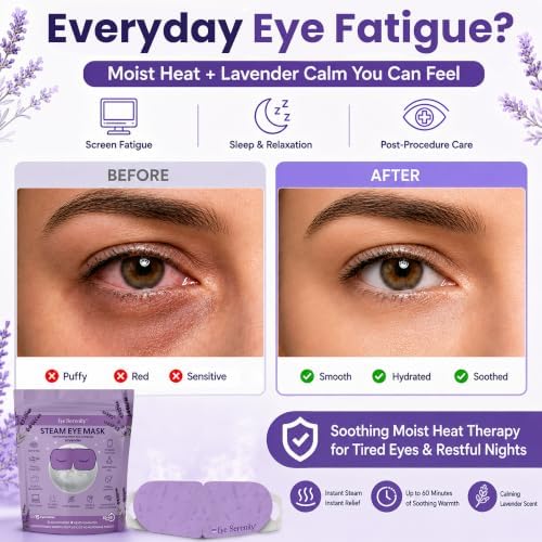 Eye Serenity Steam Eye Mask, Heated Eye Mask Fast Relief - Image 2