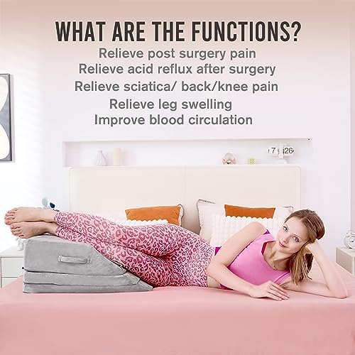 3 Heights Leg Elevation Pillow Blood Circulation, L 24" - Image 3