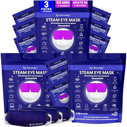 Eye Serenity Steam Eye Mask, Heated Eye Mask Fast Relief by LureEssentials