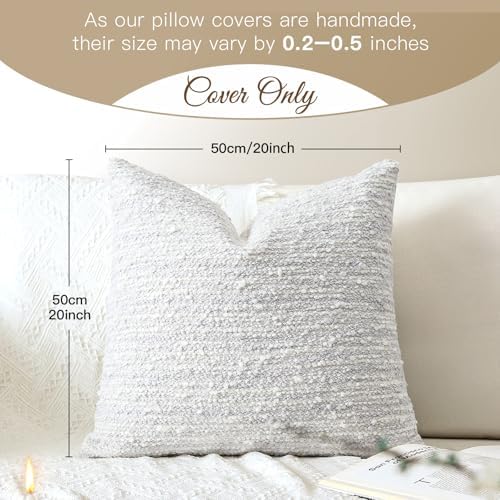 Artscope Throw Pillow Cover 20x20 Inch Set of 2 Super Thick Pillow Cover - Image 2