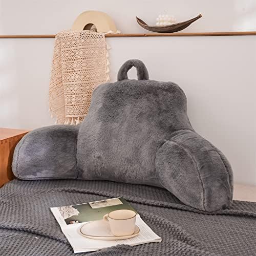 A Nice Night Faux Fur Reading Pillow Bed Wedge Large Adult Children Backrest by ANICENIGHT
