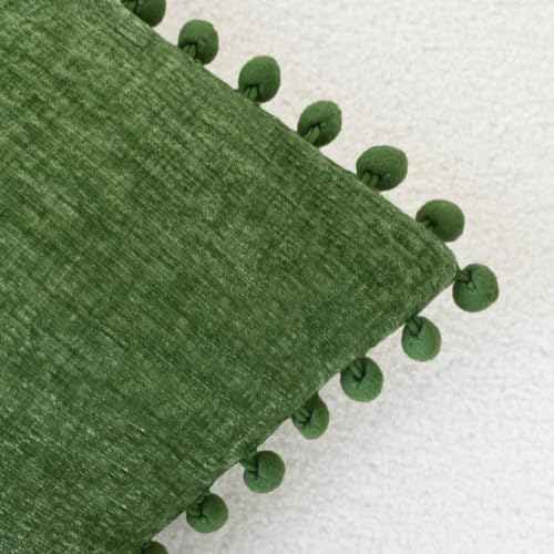CaliTime Decorative Couch Throw Pillow Covers 18 X 18 Inches Forest Green - Image 3