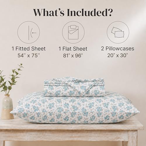 Modern Threads Printed 4-Piece Extra Soft Bedding Sheets & Pillowcase Set - Image 3