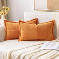 MIULEE Fall Burnt Decorative Lumbar Throw Pillow Covers 12x20 Inch by MIULEE