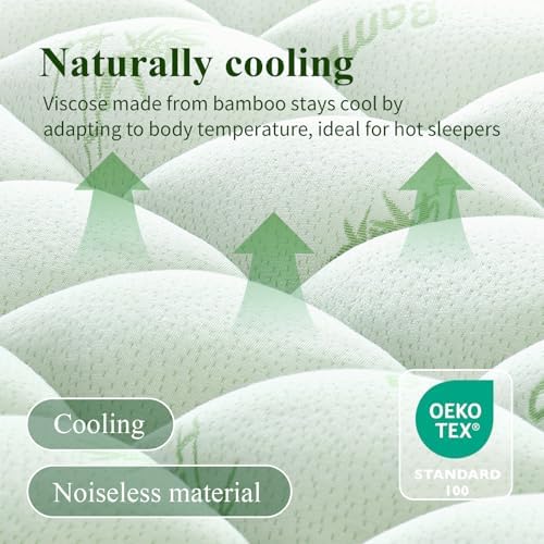 King Mattress Topper, Bamboo Viscose Thick Pillow Top Mattress Pad - Image 3