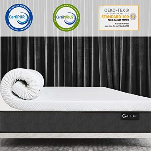 VALUXE 4 Inch Gel Memory Foam Mattress Topper Twin Size - Image 2