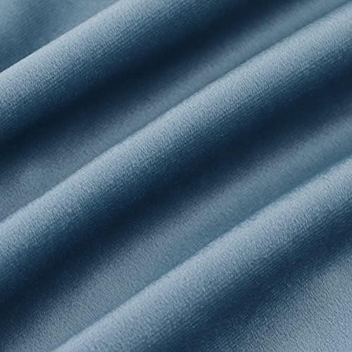 Velvet Stone Blue Throw Pillow Covers 16”x16”Pack of 2 Soft Decorative - Image 5