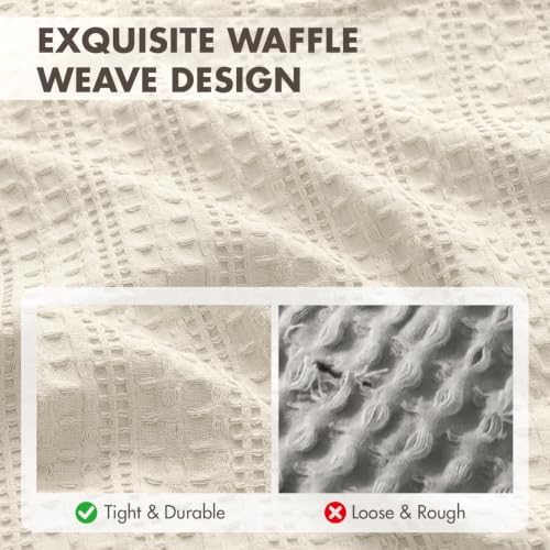 Decorative Waffle Weave Body Pillowcase 20x54 Ivory No Insert - Image 5
