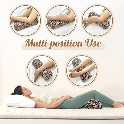 Knee Pillow for Back Sleeping – Half Moon Bolster Pillow for Under Knee While - Image 5