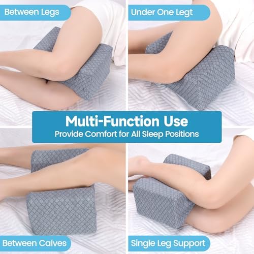 TranquilRelax Knee Pillow for Side Sleepers, Memory Foam Leg Pillow - Image 6