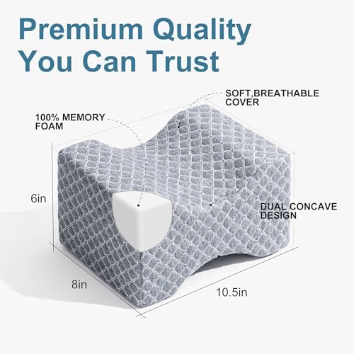 UJPFEO Knee Pillow for Side Sleepers, Leg Pillow for Sciatica, Joints Pain - Image 3