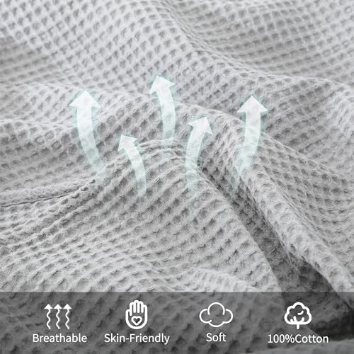 100% Cotton Waffle Weave Body Pillowcase 1 Pack, Envelope Closure, Soft & - Image 2
