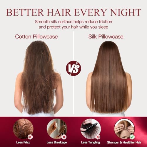 INSSL Silk Pillowcase for Women, Mulberry Silk Pillowcase for Hair and Skin and - Image 5