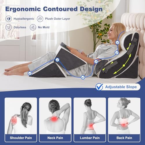 WSOFRLAC 6PCS Multi-Functional Bed Wedge Pillow Kit - Image 3