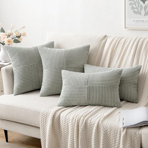 MIULEE Silver Grey Decorative Euro Sham Pillow Covers 24x24 Inch - Image 4
