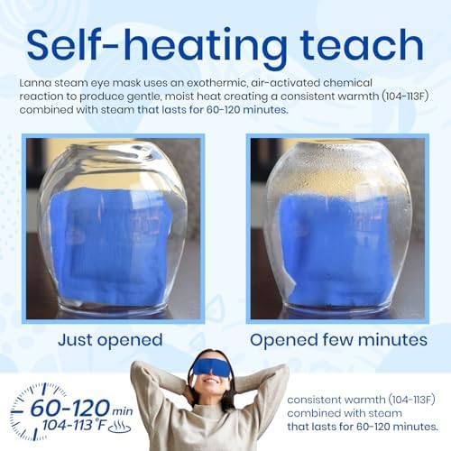 LANNA Heated Steam Eye Mask, Disposable 120 Minutes - Image 6
