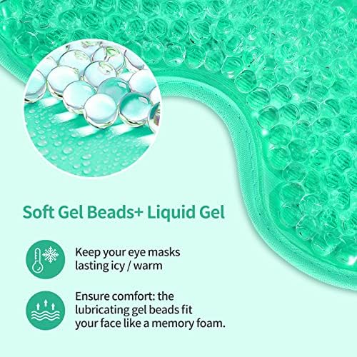 2PCS Gel Eye Mask Reusable Cold Therapy Gel Bead Eye Mask - Image 5