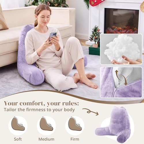 Sasttie Reading Pillow for Bed, Back Pillow for Sitting Up - Image 3